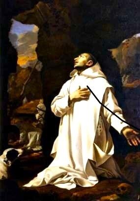 Saint Bruno praying