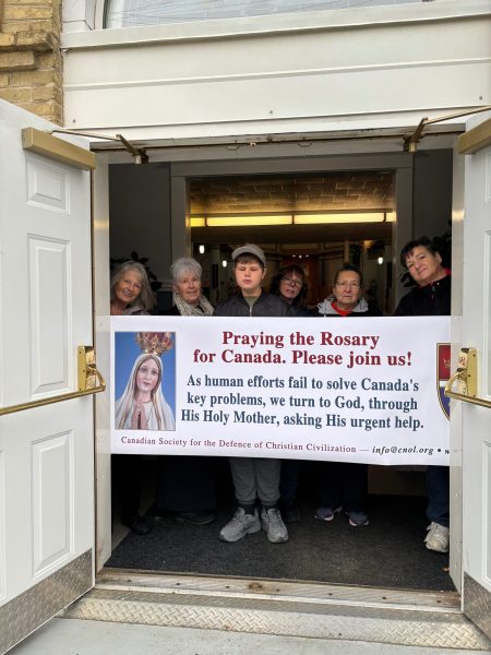 Rosary Rally in The Pas, Manitoba