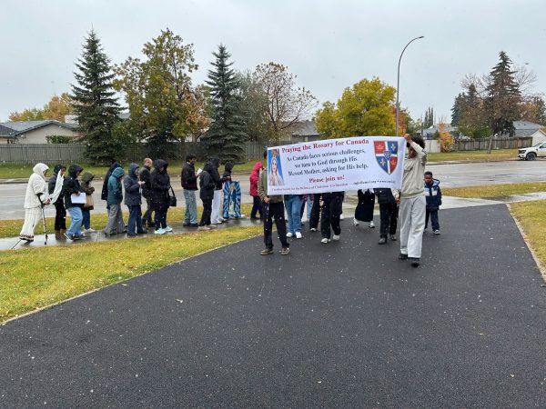 Rosary Rally in Edmonton, Alberta