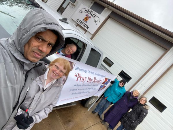 Rosary Rally in Heisler, Alberta