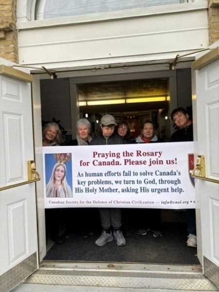 Rosary Rally in The Pas, Manitoba