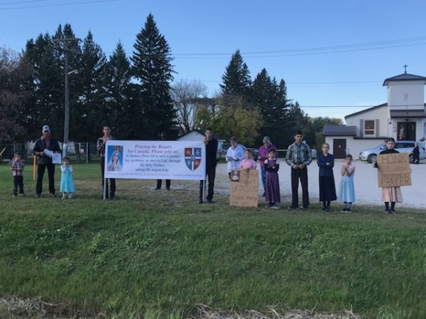 Rosary Rally in Lac du Bonnet, Manitoba